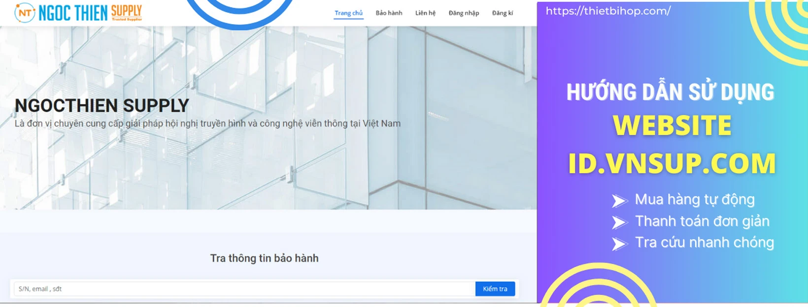 hướng dẫn sử dụng trang id.vnsup.com