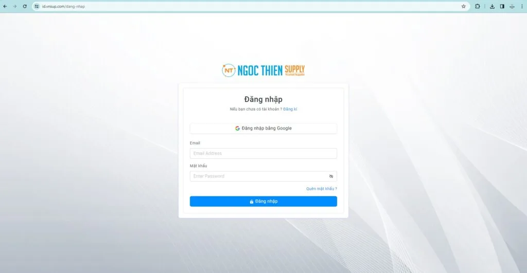 nhập thông tin đăng nhập