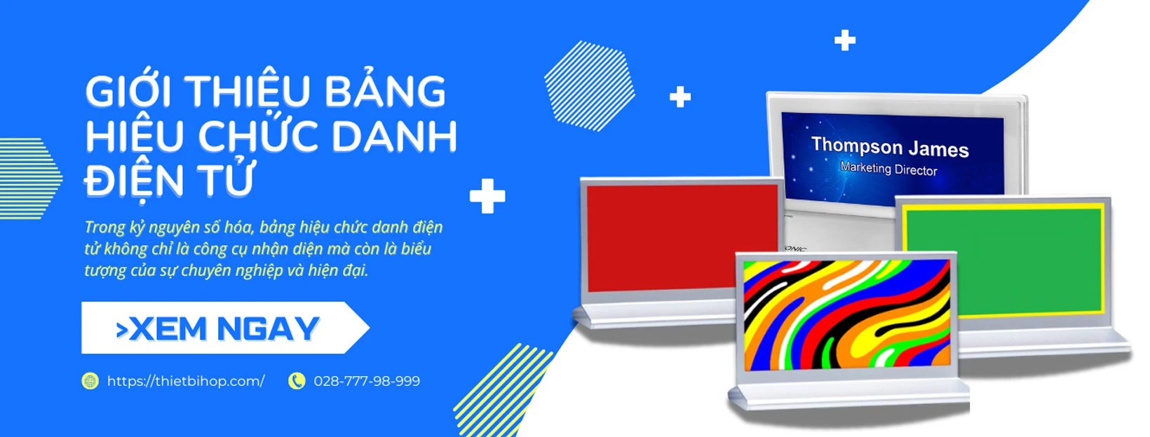 giới thiệu bảng hiệu chức danh điện tử
