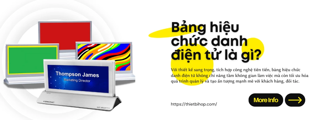 giới thiệu về bảng hiệu chức danh điện tử
