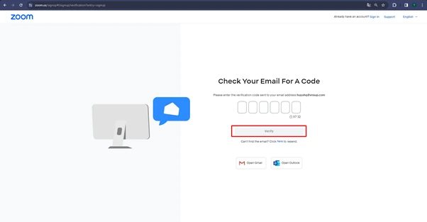 Chọn Verify