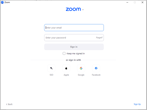 đăng nhập vào phần mềm Zoom
