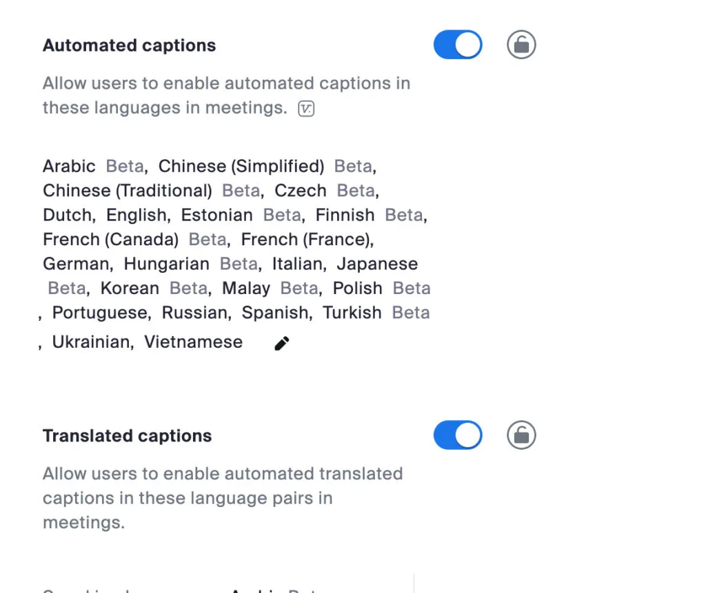 ngôn ngữ nào sẽ được hỗ trợ