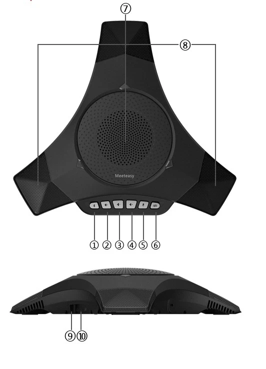 các phím và cổng mvoice 8000-b