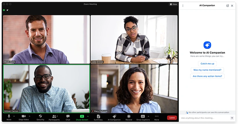sử dụng AI Companion trong Zoom Meetings