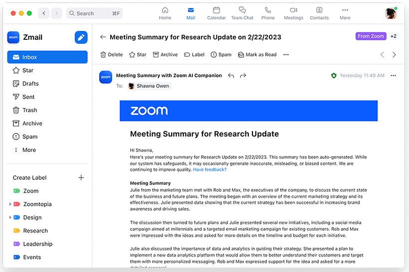 sử dụng AI Companion trong Zoom Meetings
