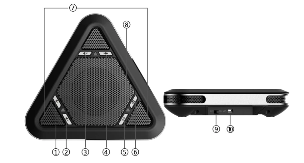phím và cổng meeteasy mvoice 5000-b