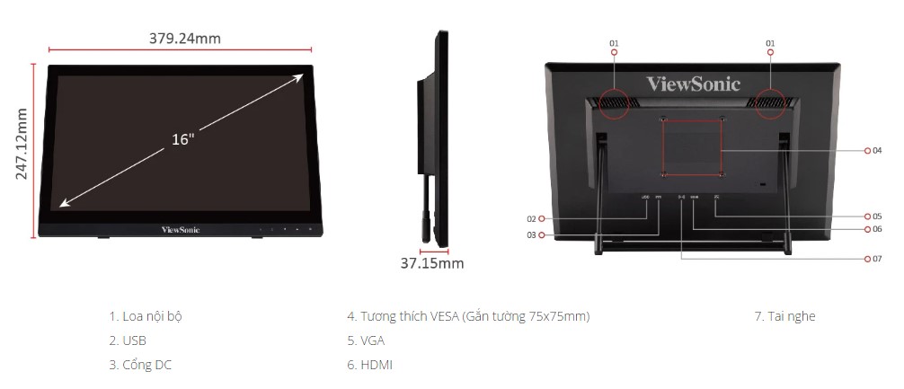 giá đỡ tương thích vesa