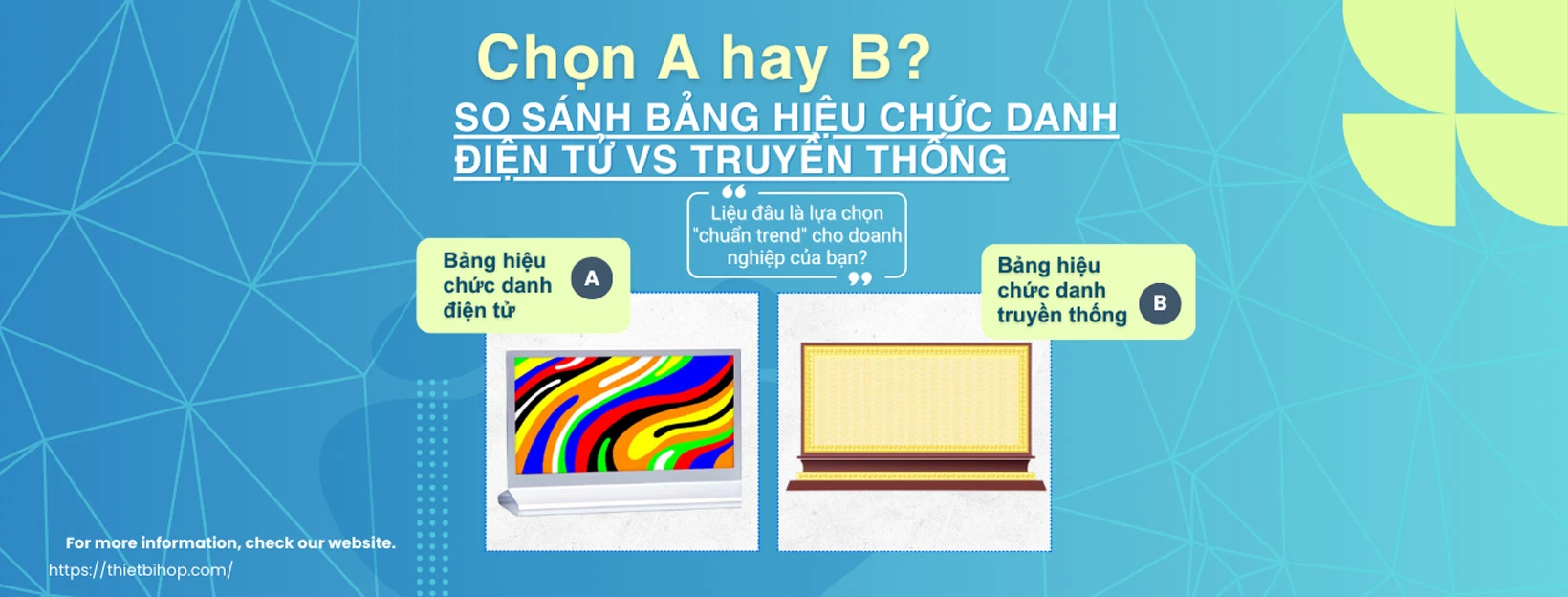 so sánh bảng hiệu chức danh điện tử vs truyền thống