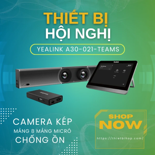 thiết bị hội nghị cho phòng họp cỡ vừa Thiết bị hội nghị Yealink A30-021-Teams