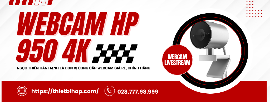 webcam hp 950 4k chính hãng