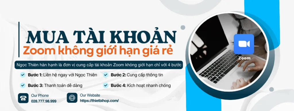 hướng dẫn mua tài khoản Zoom không giới hạn giá rẻ tại ngọc thiên