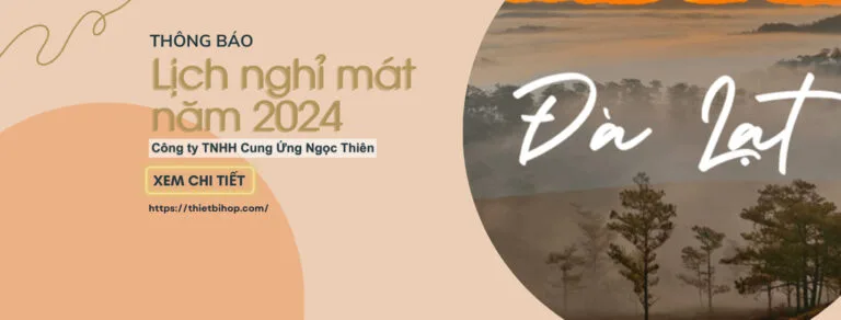 thông báo lịch nghỉ mát 2024 của công ty tnhh cung ứng ngọc thiên
