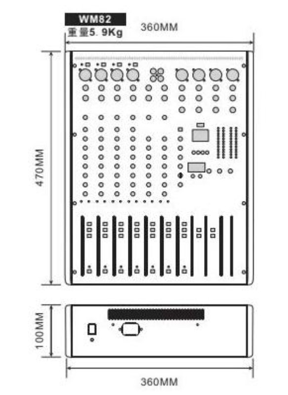 thông số kỹ thuật của bàn trộn analog 8 kênh huain hy-wm0802