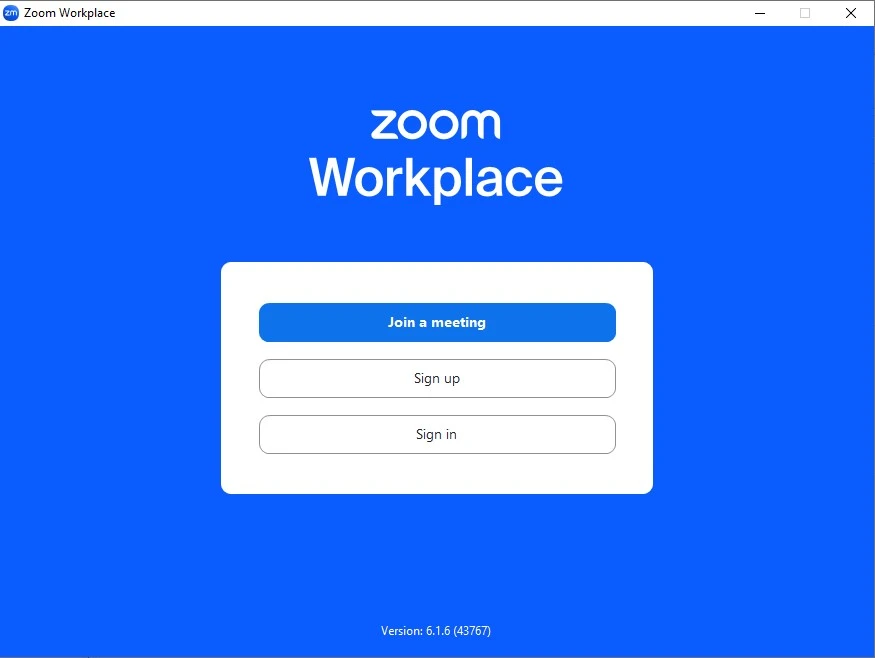 cài đặt zoom workplace phiên bản mới nhất thành công