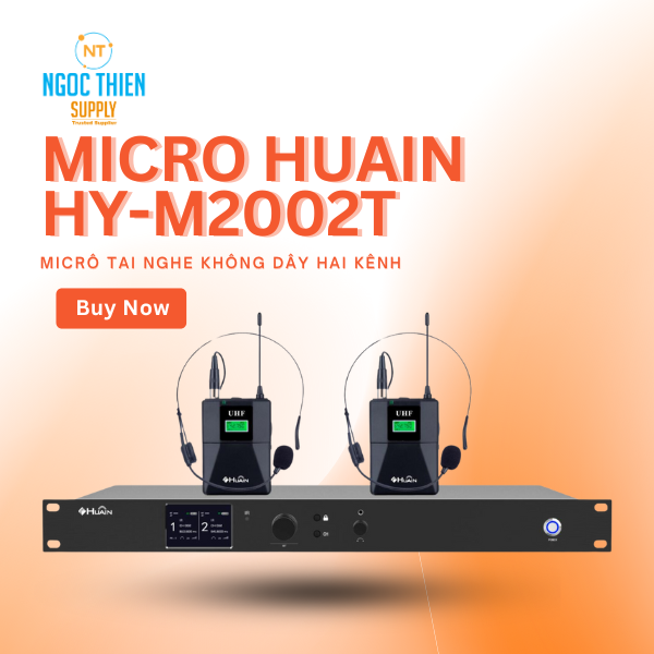 Micro tai nghe không dây 2 kênh huain hy-m2002t