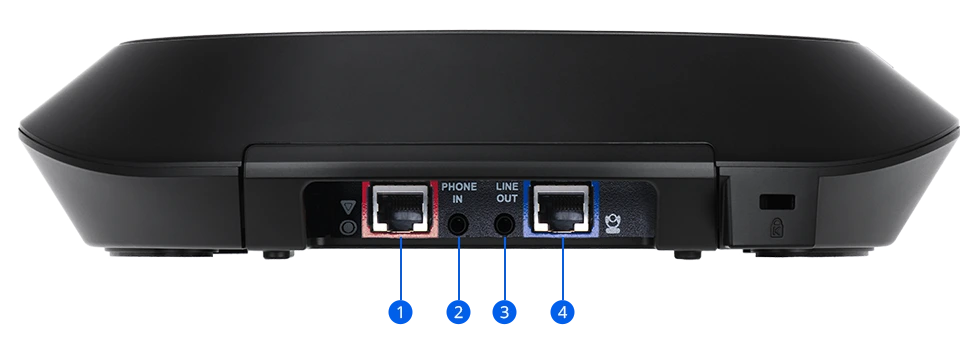 mặt sau của speakerphone vc520 pro3