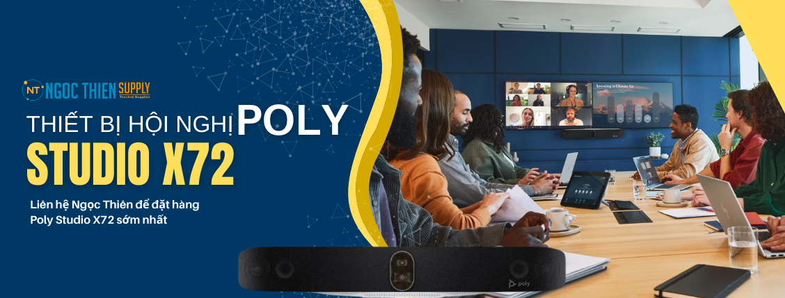 ngọc thiên là đơn vi cung cấp thiết bị hội nghị poly studio x72 chính hãng 