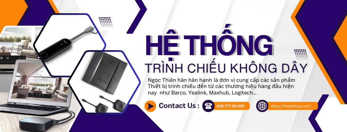 Ngọc thiên là đơn vị cung cấp các thiết bi trình chiếu không dây chính hãng