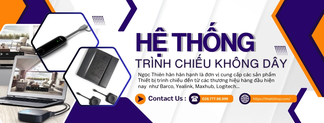 Ngọc thiên là đơn vị cung cấp các thiết bi trình chiếu không dây chính hãng