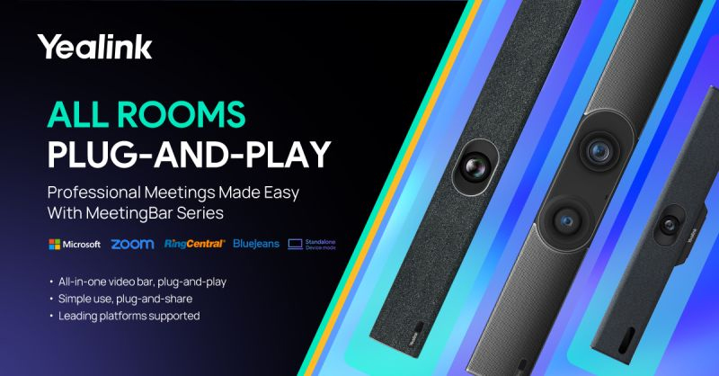 giải pháp video bar tất cả trong một từ yealink meetingbar bao gồm a10, a20 và a30