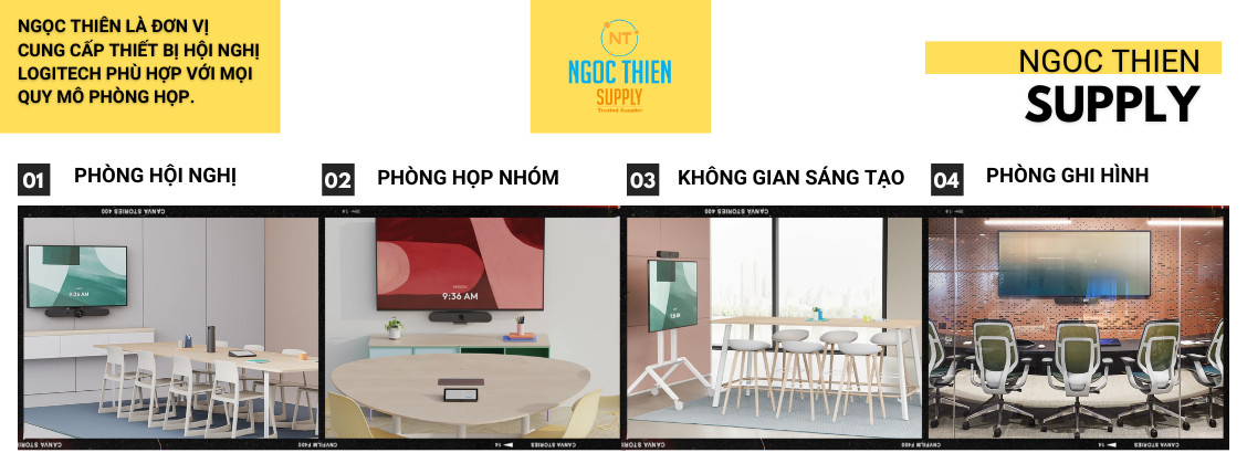 Ngọc Thiên hân hạnh là đơn vị cung cấp thiết bị hội nghị Logitech ở nhiều quy mô phòng họp khác nhau