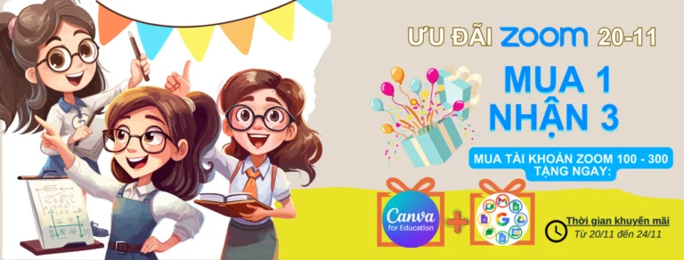 ưu đãi zoom 20-11 mua 1 nhận 3