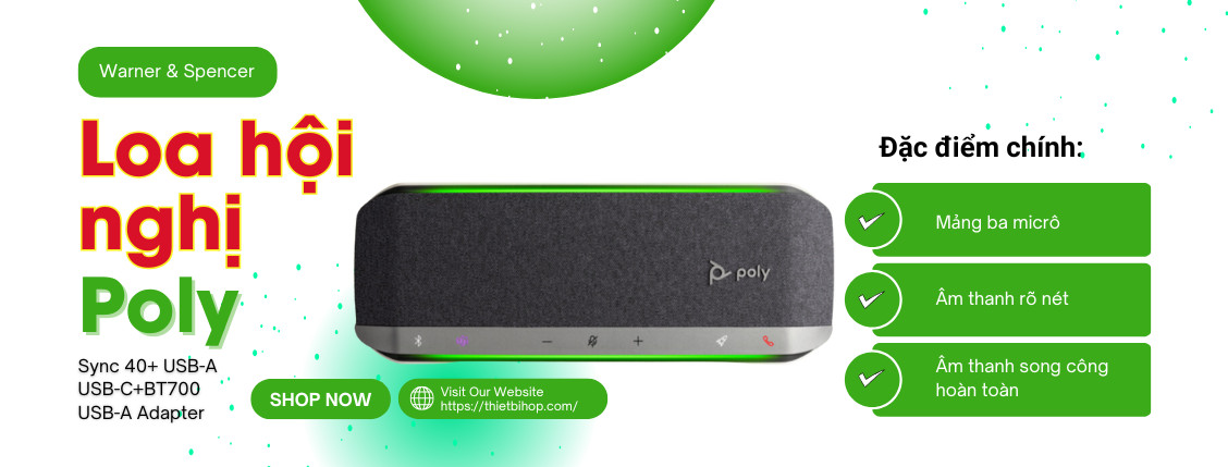 đặc điểm chính của loa họp poly sync 40+ 