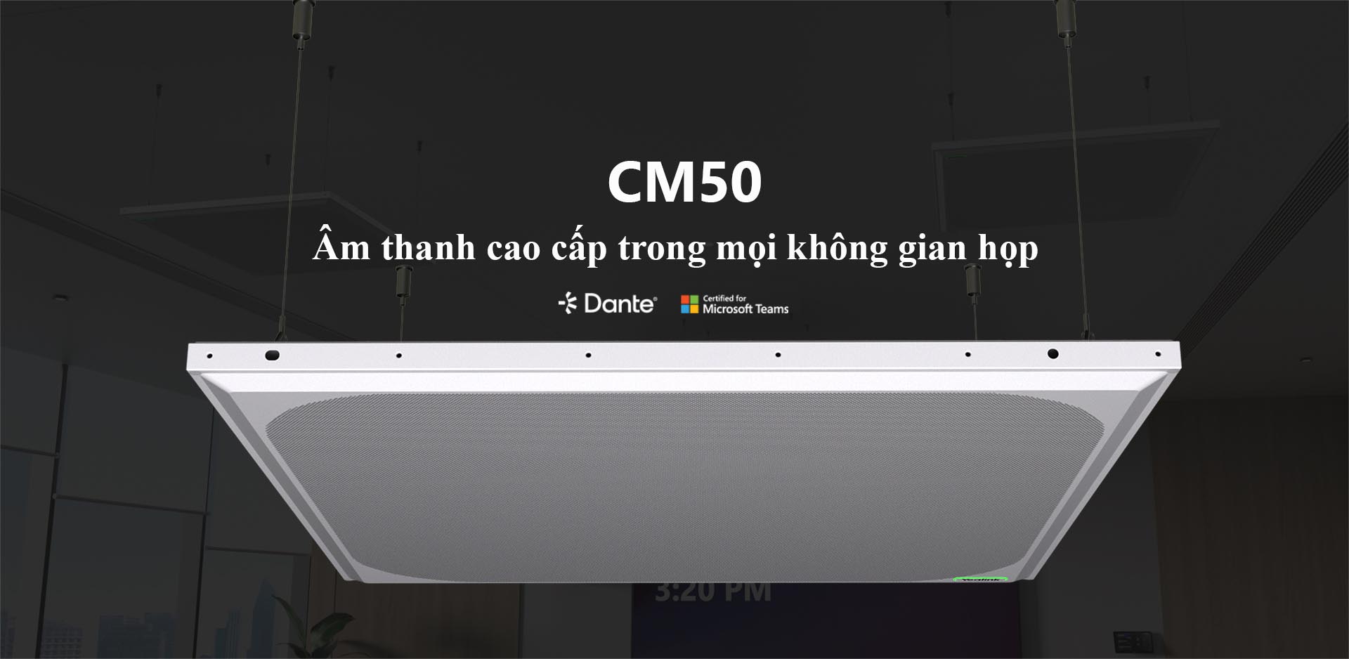 micro gắn trần yealink cm50 mang đến âm thanh cao cấp trong mọi phòng họp