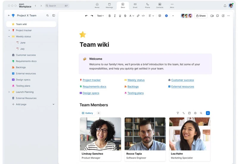 Tạo wiki trong Zoom Docs sẽ lưu trữ mọi thông tin quan trọng của nhóm bạn ở một nơi