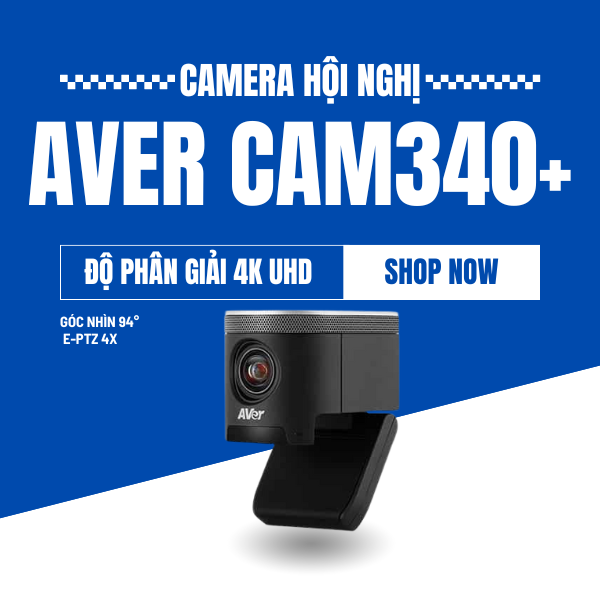 camera hội nghị giá rẻ hỗ trợ 4K UHD aver cam340+
