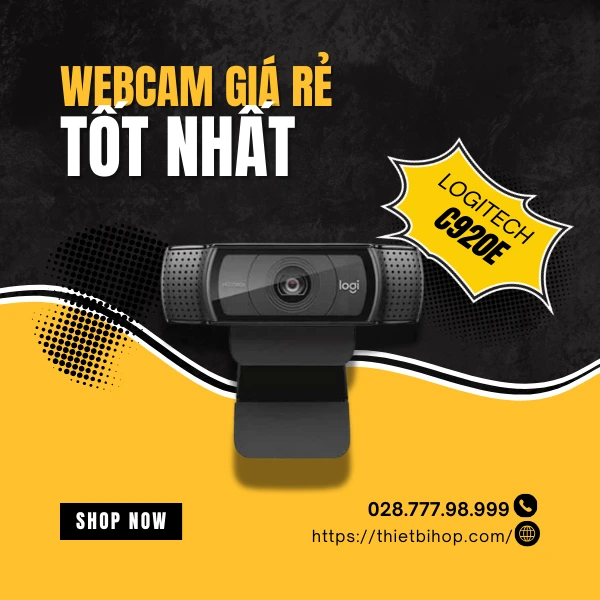 webcam giá rẻ tốt nhất logitech c920e