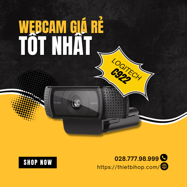 Webcam 1080p giá rẻ tốt nhất logitech c922