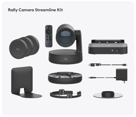logitech rally camera streamline kit có gì