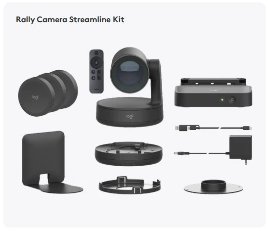 logitech rally camera streamline kit có gì