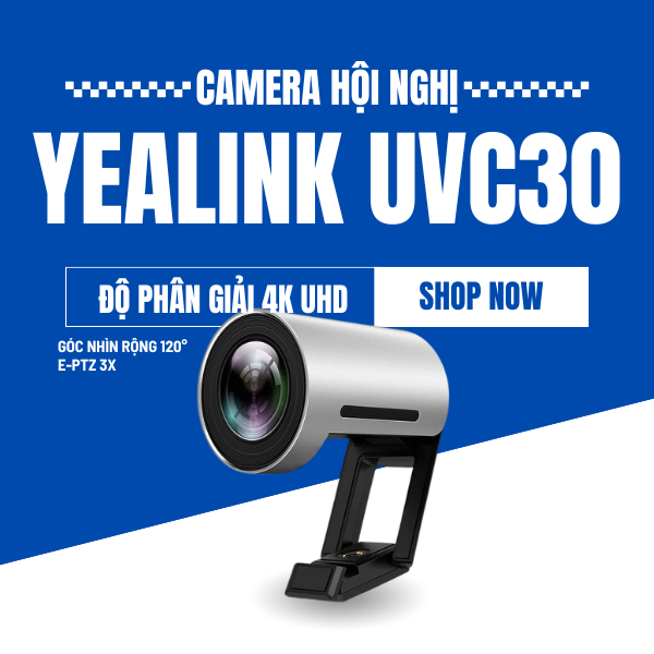 yealink uvc30 có độ phân giải 4K UHD, mang lại hình ảnh sắc nét và chân thực
