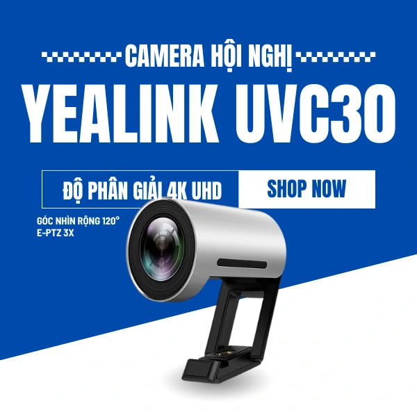 yealink uvc30 có độ phân giải 4K UHD, mang lại hình ảnh sắc nét và chân thực