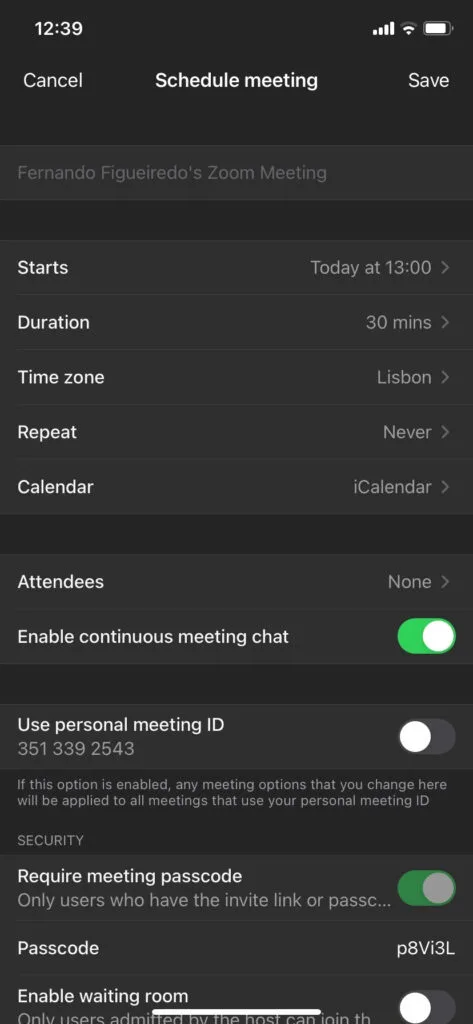 bạn sẽ thấy những tùy chọn trong cuộc họp