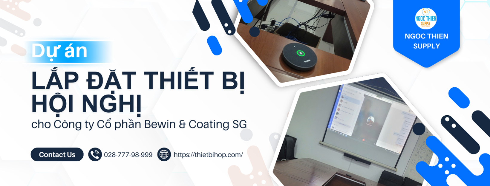 dự án lắp đặt thiết bị hội nghị cho công ty cổ phần bewin & coating sg
