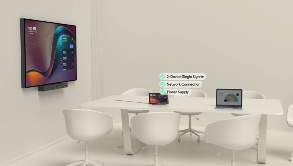 kết nối đơn giản chỉ với 1 cáp của yealink meetingbar a40