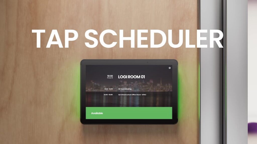 bảng điều khiển cuộc họp thông minh logitech tap scheduler