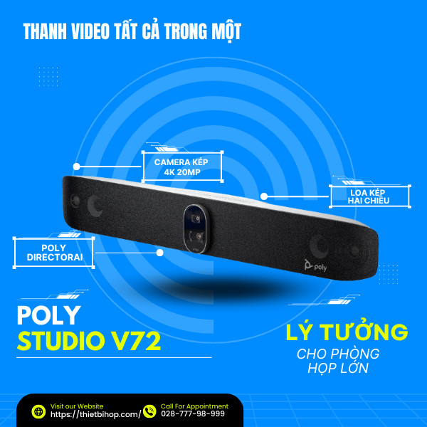 poly studio v72 1 Poly Studio V72 vs X72 - Có gì khác biệt? năm 2025
