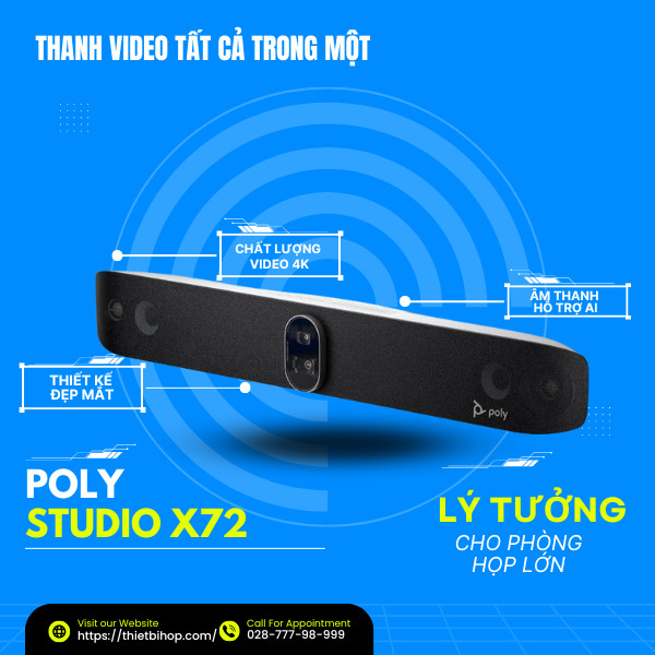 poly studio Poly Studio V72 vs X72 - Có gì khác biệt? năm 2025