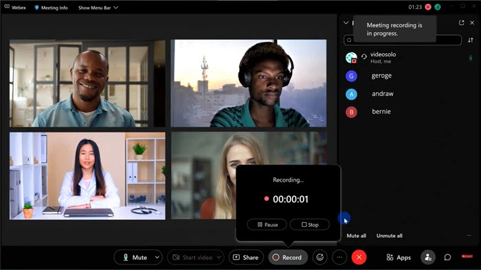 tùy chọn nơi lưu trữ cho bản ghi webex
