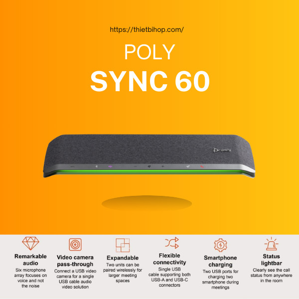 loa ngoài poly sync 60 cho phòng họp vừa và nhỏ