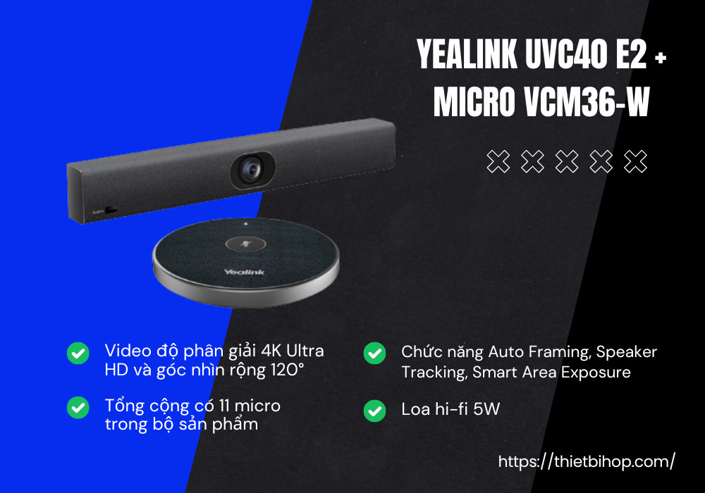 Yealink UVC40 E2 + Micro VCM36-W