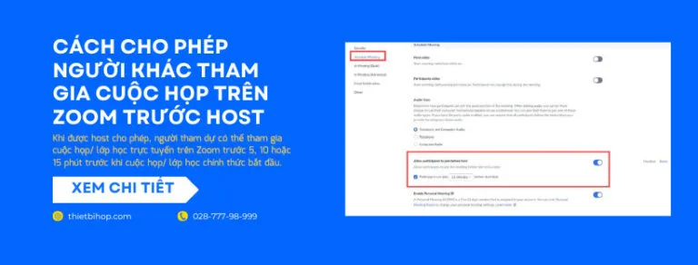 cách cho phép người tham gia cuộc họp trên zoom trước host