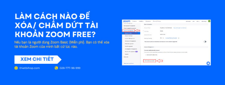 cách để xóa/ chấm dứt tài khoản zoom free