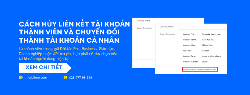 cách hủy liên kết tài khoản thành viên và chuyển đổi thành tài khoản cá nhân