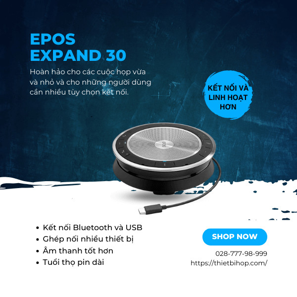 loa ngoài epos expand 30 bổ sung thêm các tính năng của Expand 20 với nhiều tùy chọn kết nối hơn và âm thanh tốt hơn